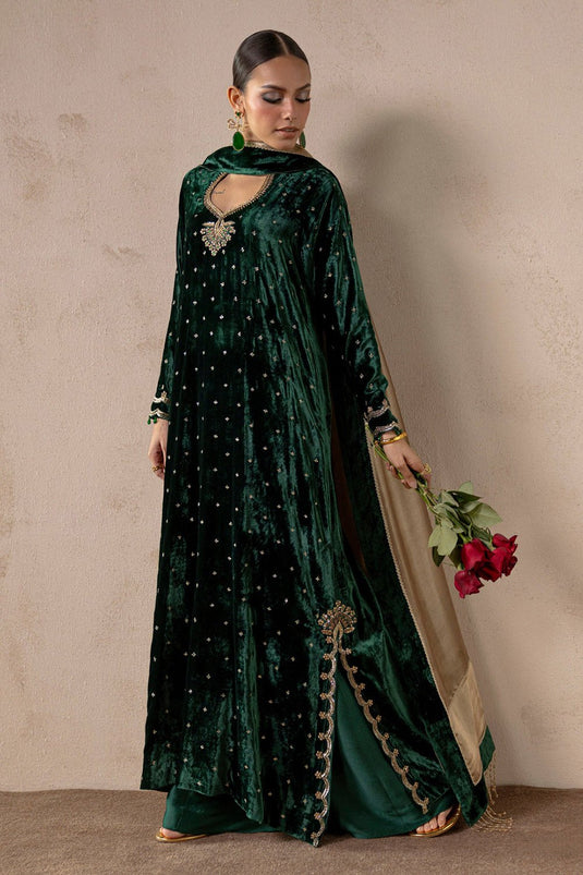 Jade Night Velvet Suit Set