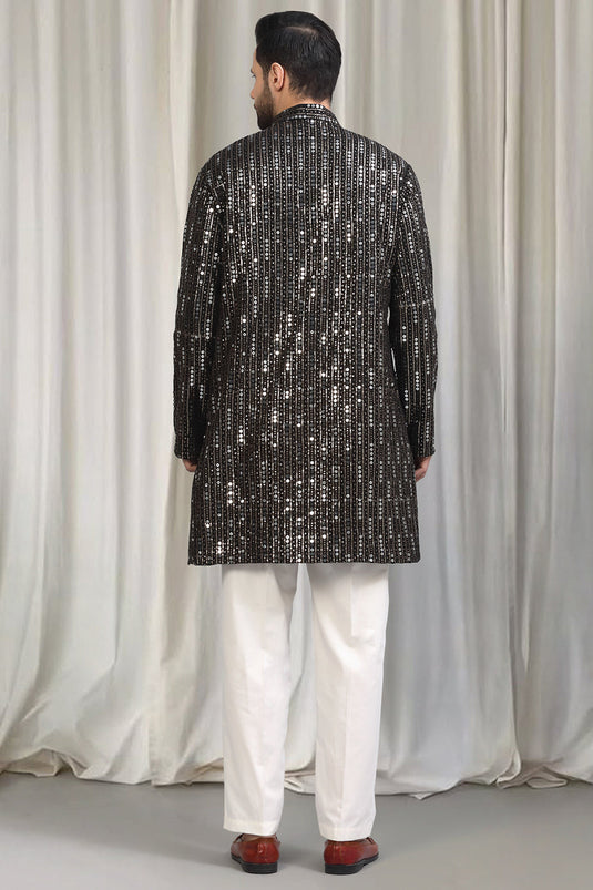 Jhilmil Embroidered Kurta With  Back Elastic Pants