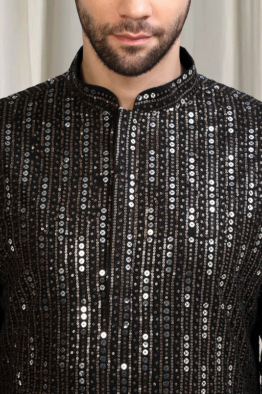Jhilmil Embroidered Kurta With  Back Elastic Pants