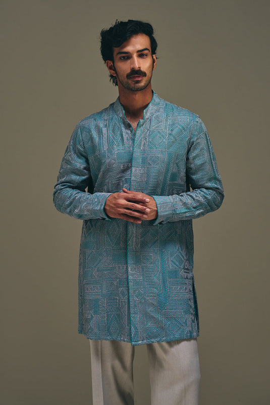 Jibaro Front Open Kurta Set