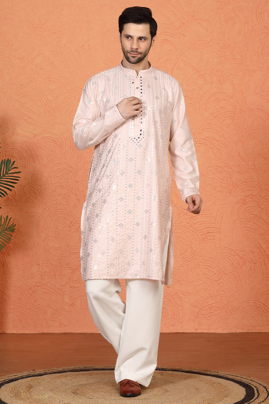 Krish  Mirror  Embroidered Kurta with  Loose Fit Parallel  Pants