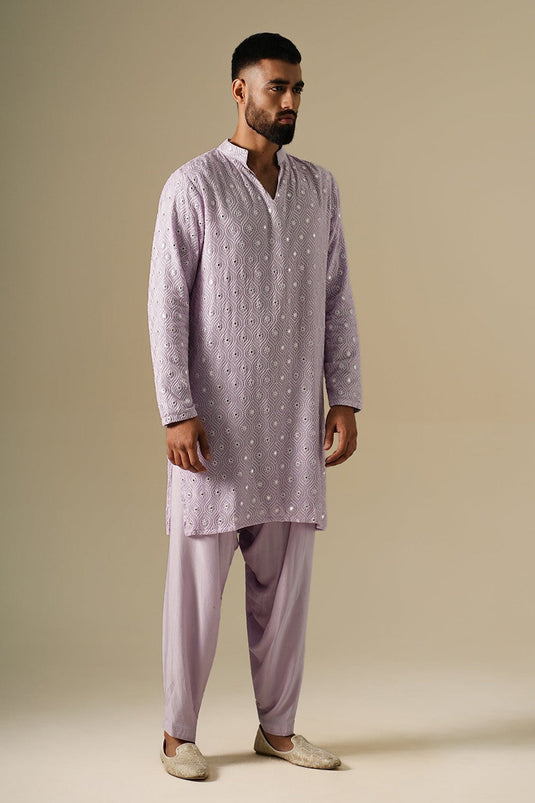 Lavender Taara Kurta Set