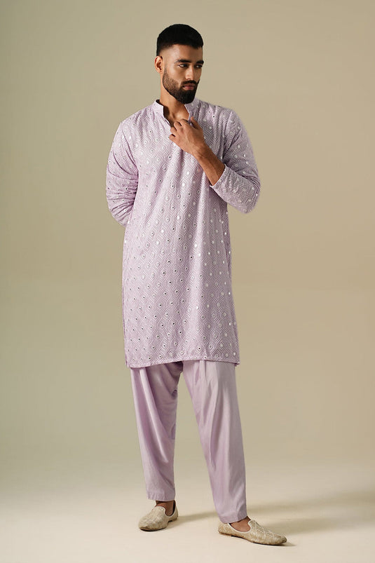 Lavender Taara Kurta Set