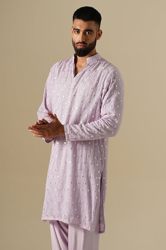 Lavender Taara Kurta Set