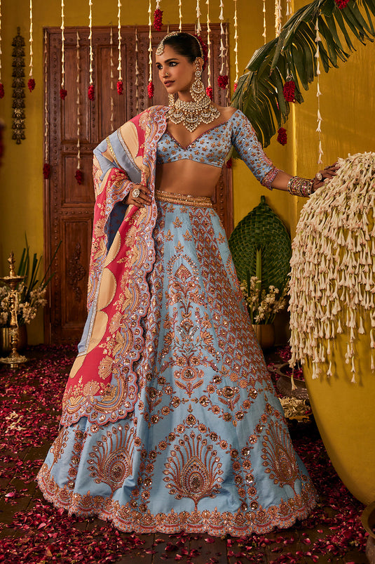 Light Blue Lehenga Set
