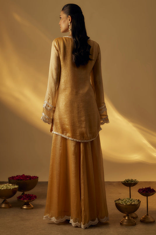 Mango Yellow Short Kurta Set