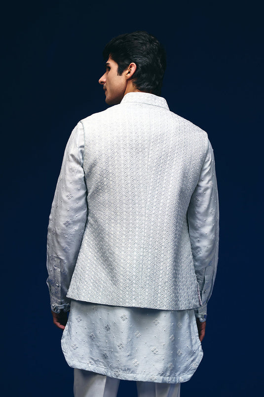 Meander Nehru Jacket Set