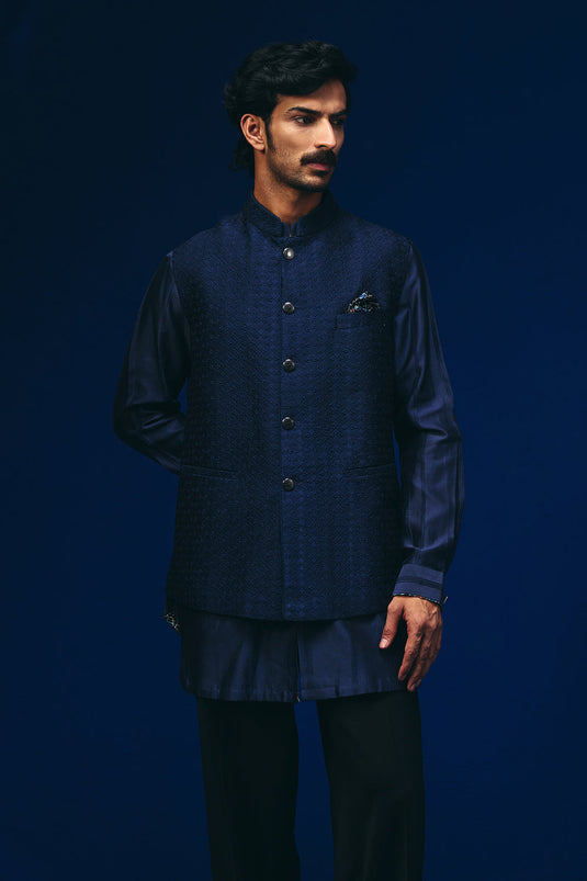 Meander Nehru Jacket Set