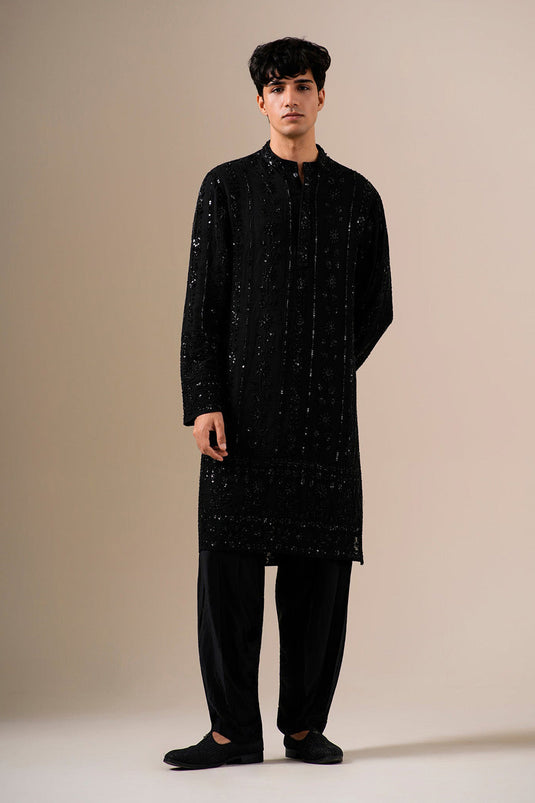 Midnight Black Patiyala Set