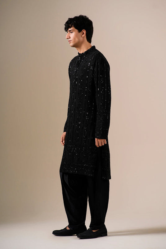 Midnight Black Patiyala Set