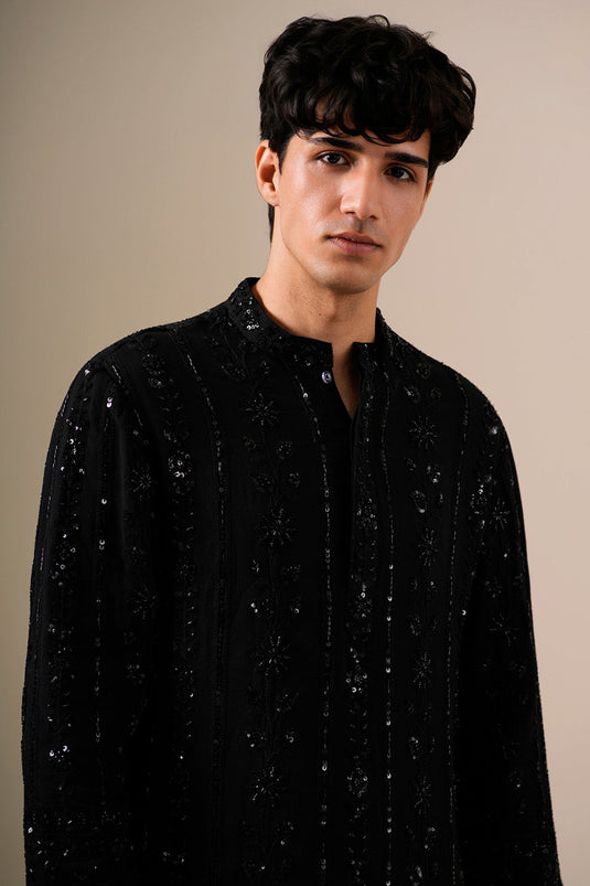 Midnight Black Patiyala Set