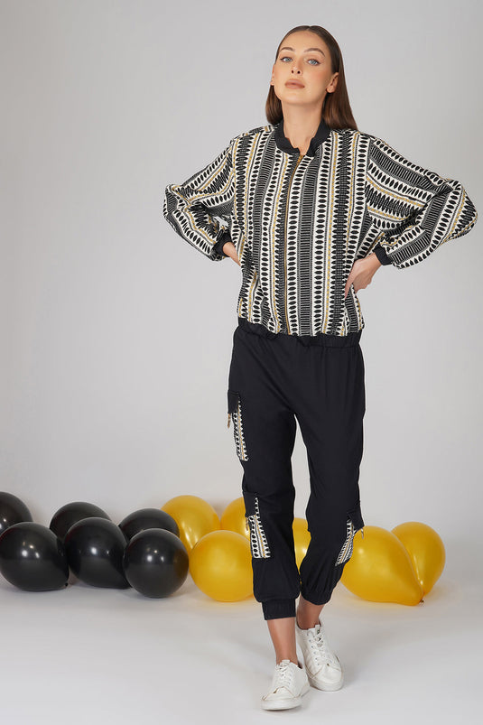 Monochrome Bomber Jacket