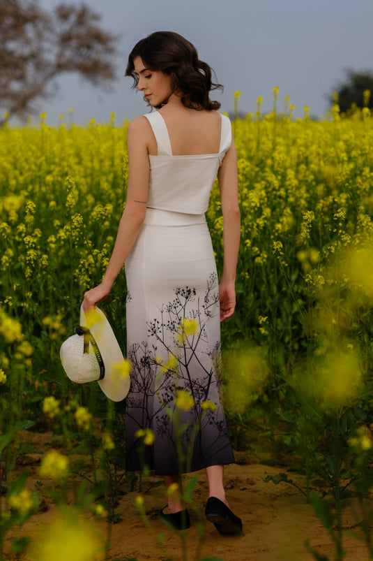 Monochrome Meadow Skirt