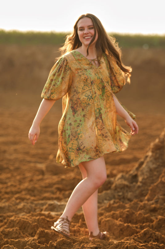 Multi Abstract Shirt Dress