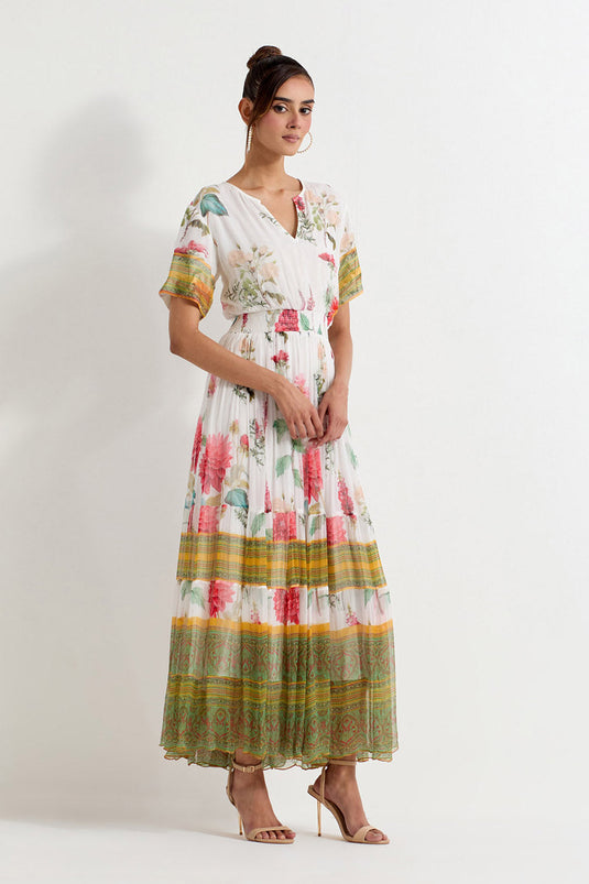 Multi Colour Chiffon Dress