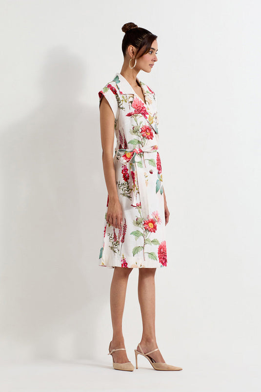 Multi Colour Cotton Linen Dress
