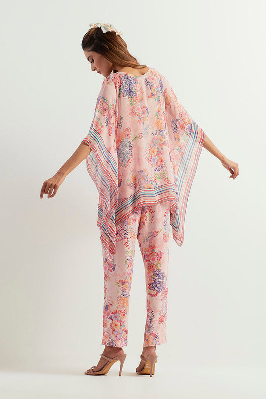 Multi Colour High Low With Pants