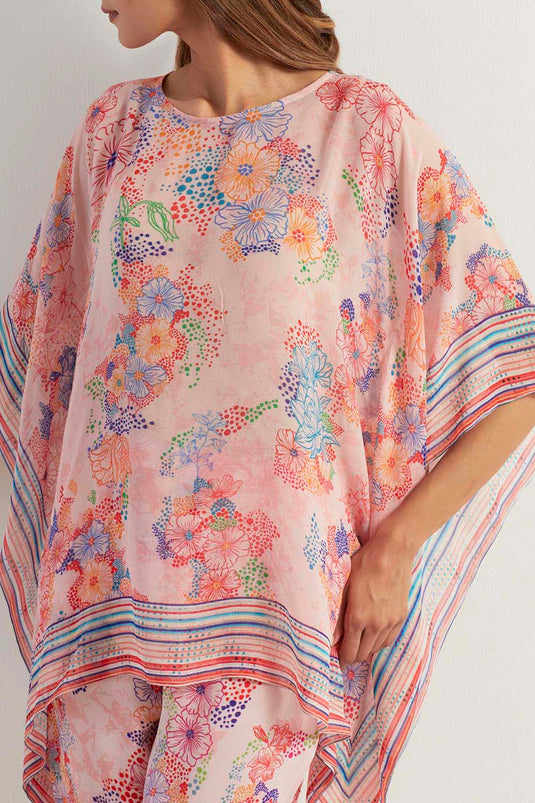 Multi Colour High Low With Pants