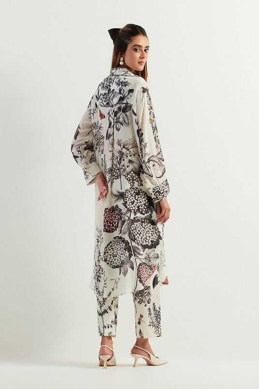Multi Colour Long Shirt With Pants