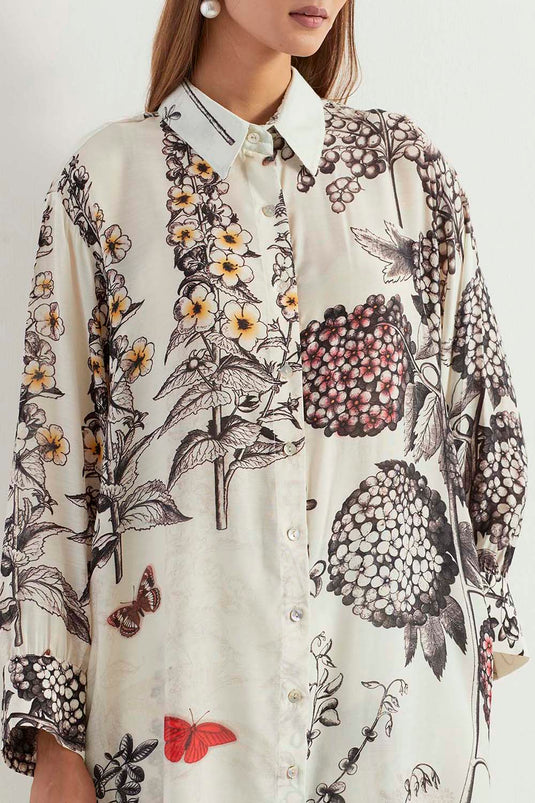 Multi Colour Long Shirt With Pants
