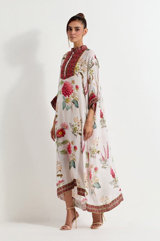 Multi Colour Modal Silk Kaftan