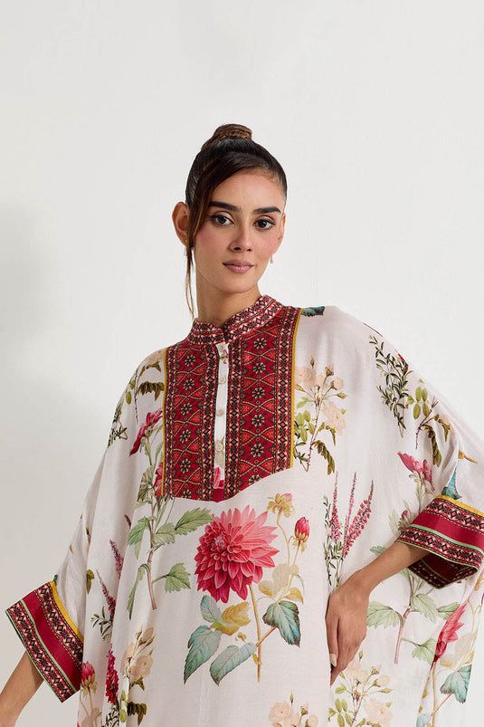 Multi Colour Modal Silk Kaftan