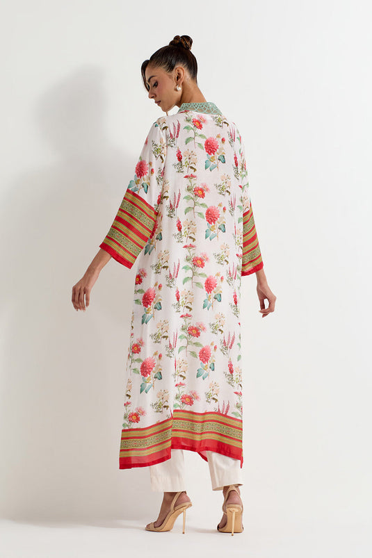 Multi Colour Modal Silk Kurta With Pants