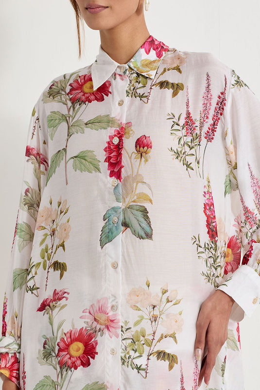 Multi Colour Modal Silk Tunic With Pants
