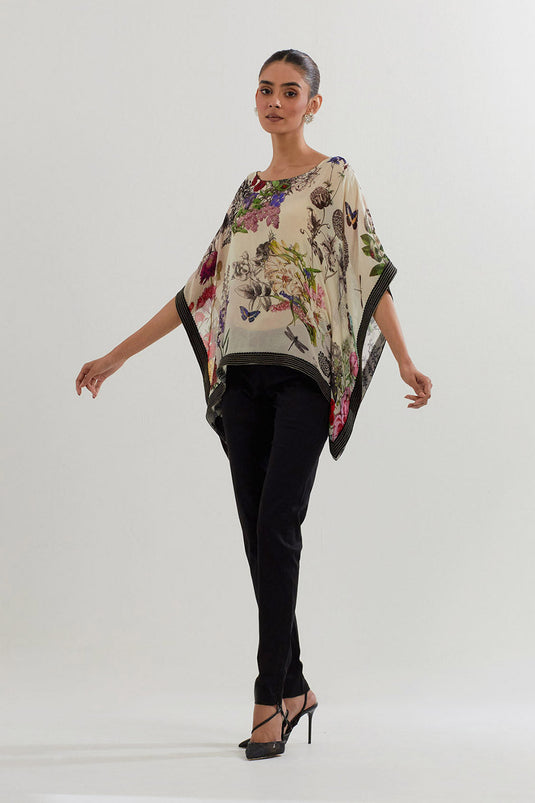 Multi Colour Poncho With Pant