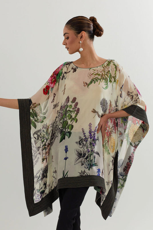 Multi Colour Poncho With Pant