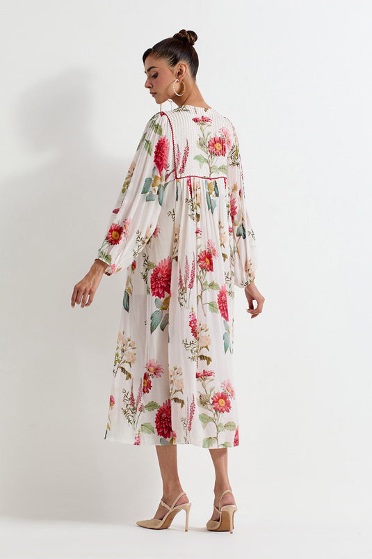 Multi Colour Printed Crepe Dress