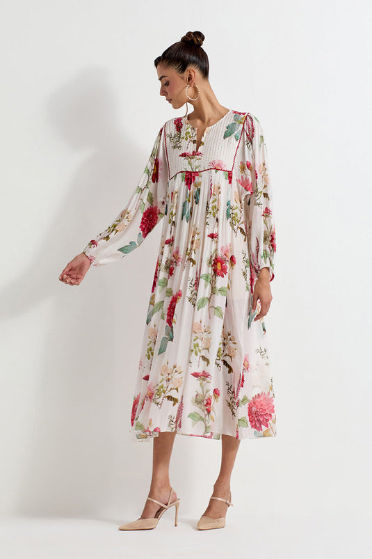 Multi Colour Printed Crepe Dress