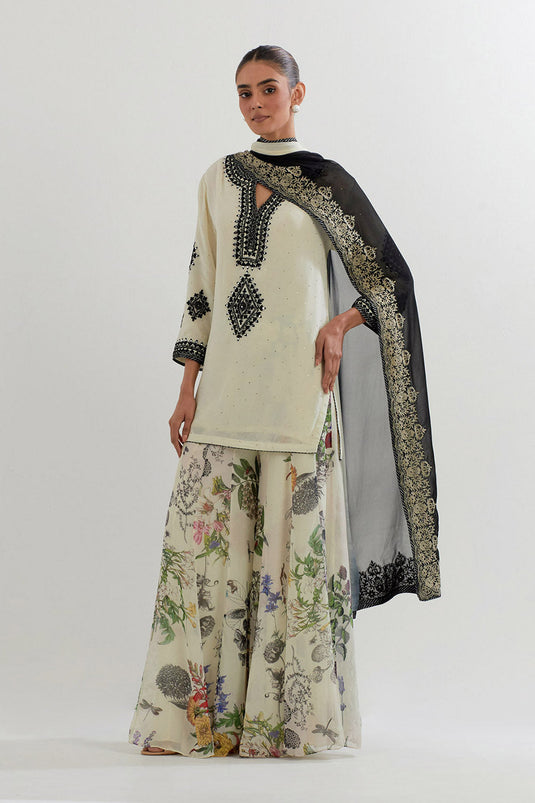 Multi Colour Sharara Set