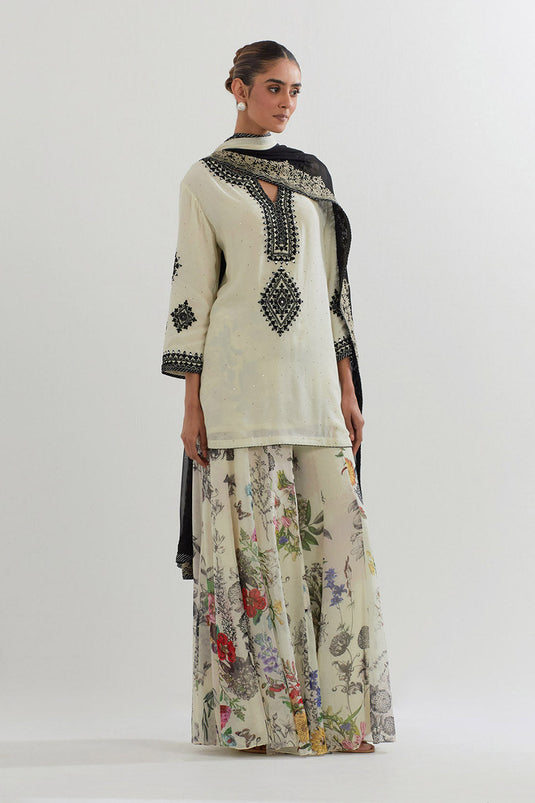 Multi Colour Sharara Set