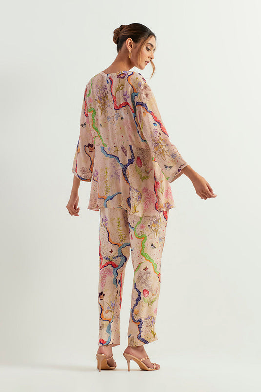 Multi Colour Top With Pants