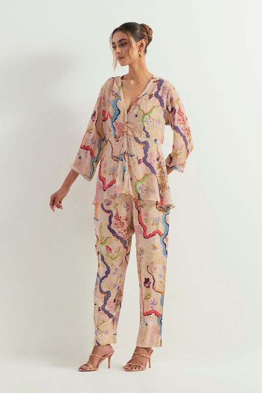 Multi Colour Top With Pants