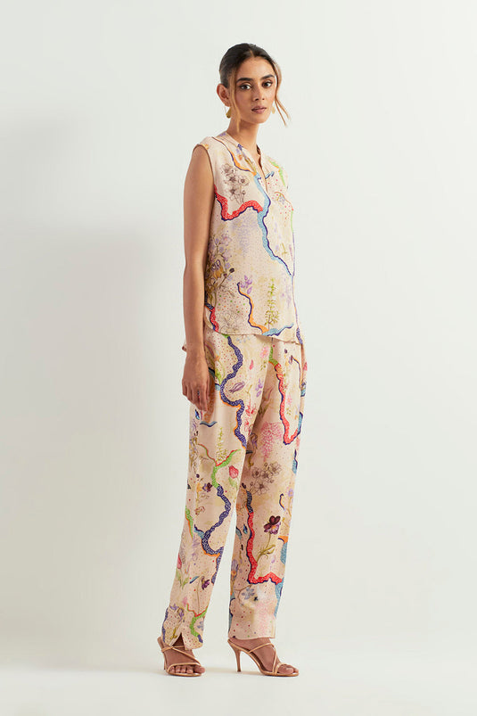 Multi Colour Top With Pants
