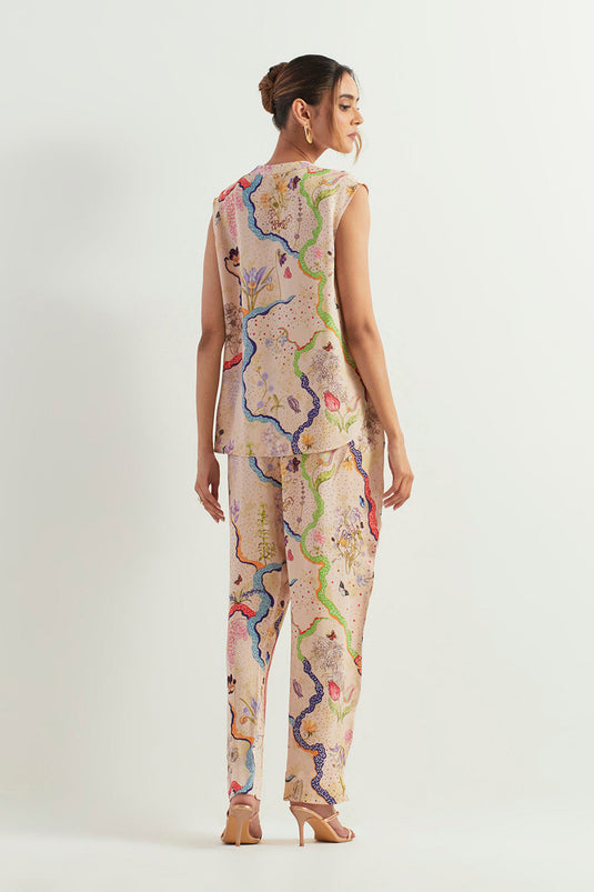 Multi Colour Top With Pants