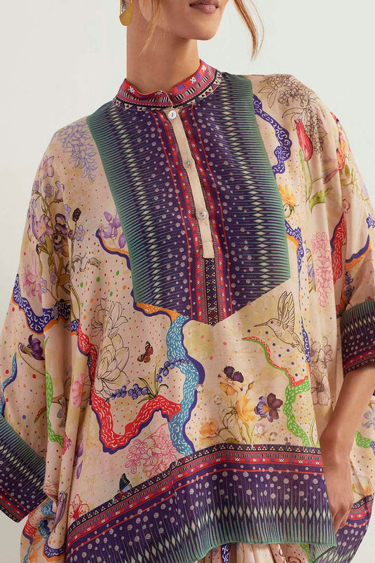 Multi Colour Top  With Skirt