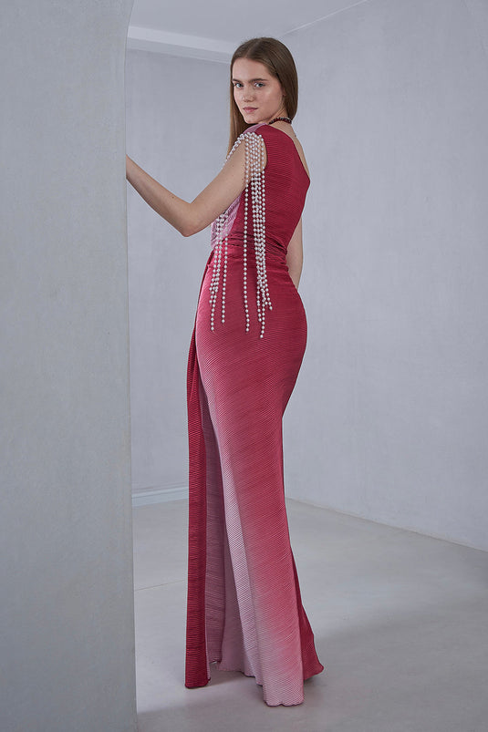 Multi One Shoulder Gown