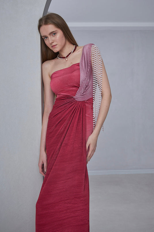 Multi One Shoulder Gown