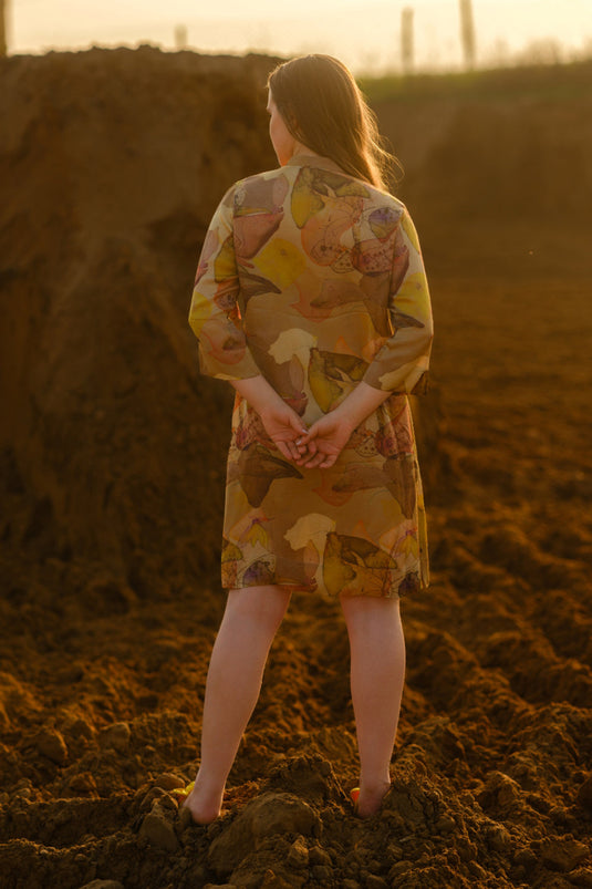 Mustard Short Fluid Dress