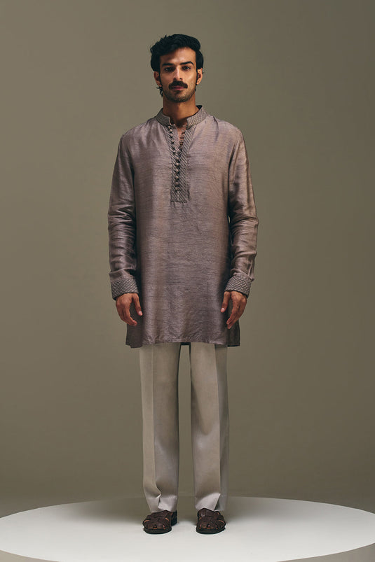 Nest Raw Silk Kurta Set