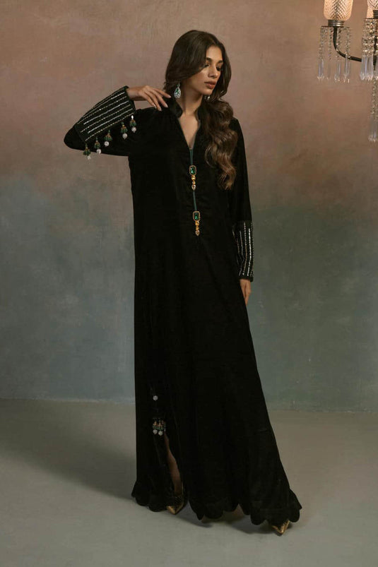 Noir Emerald Bottle Green Kaftan