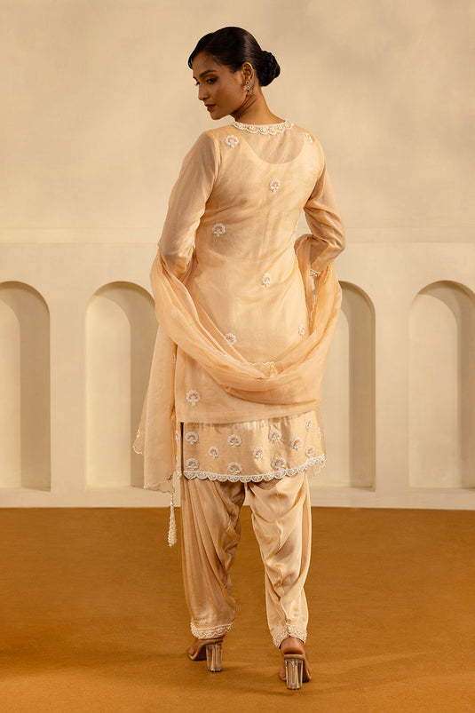 Nude Straight Kurta Set