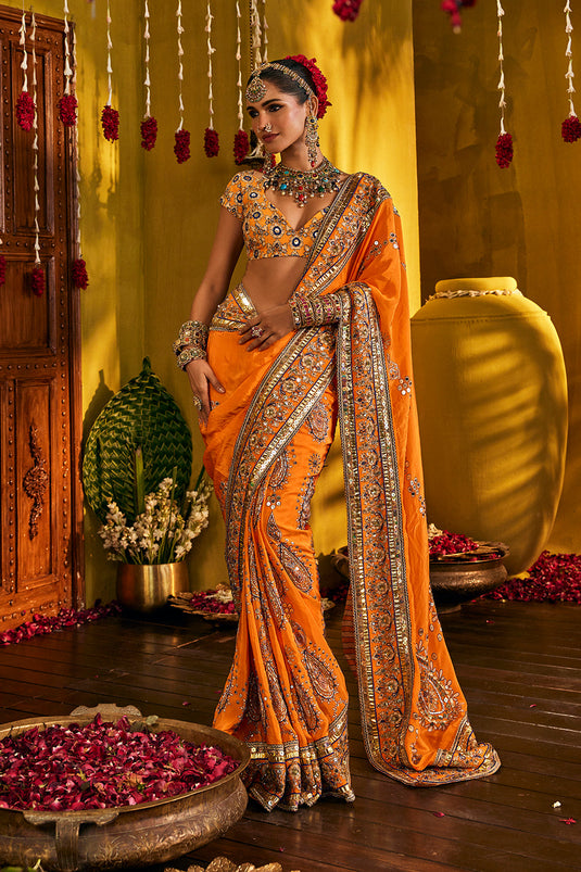 Orange Sarees