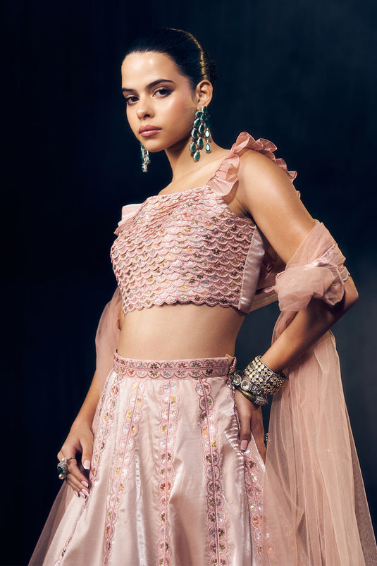 Pastel Pink Lehenga Set