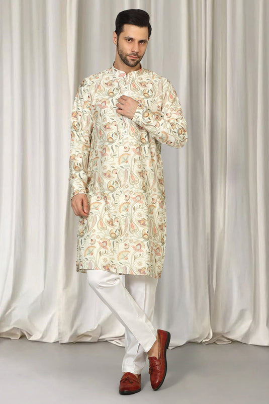 Phool Bahaar Embroidered Kurta With Back Elastic Pants