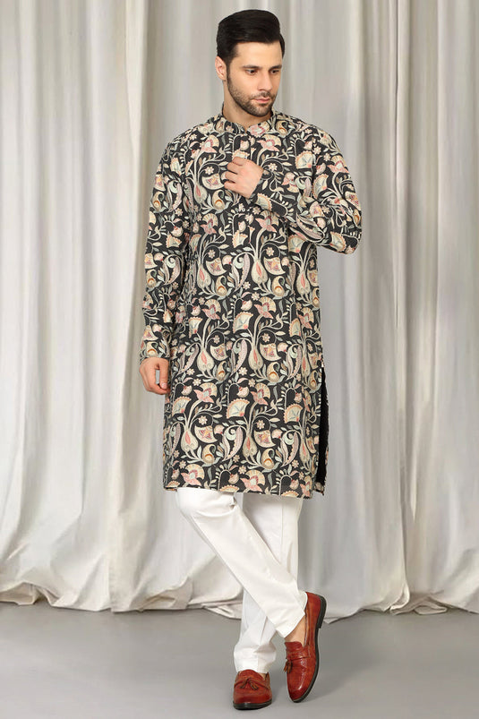 Phool Bahaar Embroidered Kurta With Back Elastic Pants