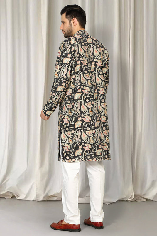 Phool Bahaar Embroidered Kurta With Back Elastic Pants